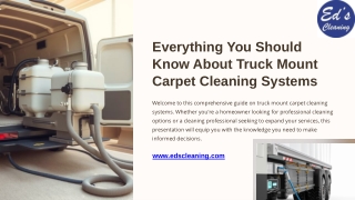 Truck mount cleaning service