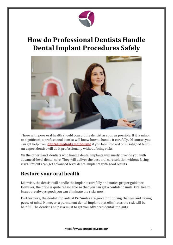 Ppt How Do Professional Dentists Handle Dental Implant Procedures