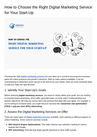 how to choose the right digital marketing service