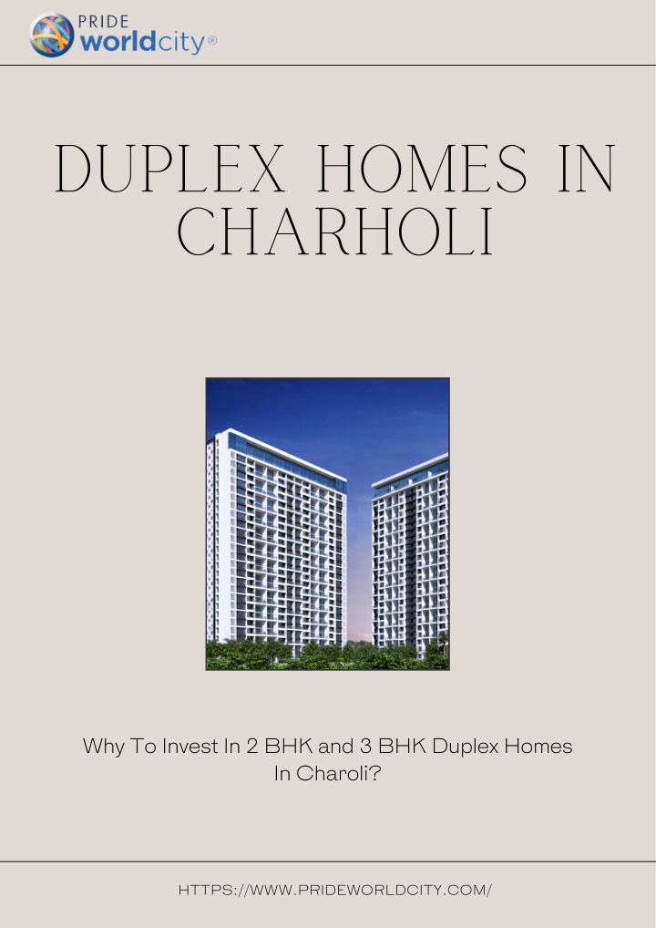 duplex homes in charholi