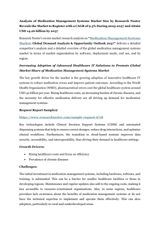 analysis of medication management systems market