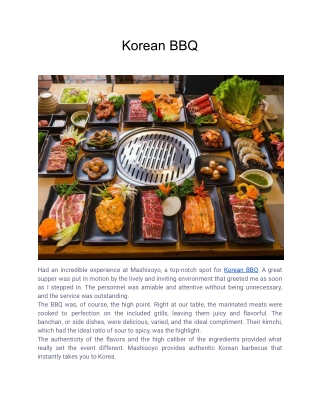 Korean BBQ