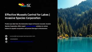 Effective Mussels Control for Lakes  Invasive Species Corporation
