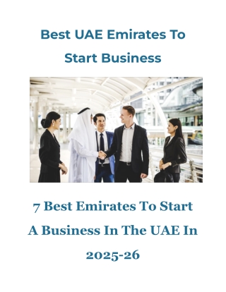 7 Best Emirates to Start a Business in the UAE In 2025-26