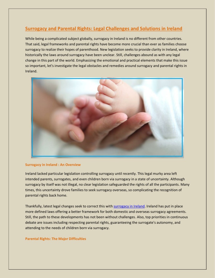 surrogacy and parental rights legal challenges