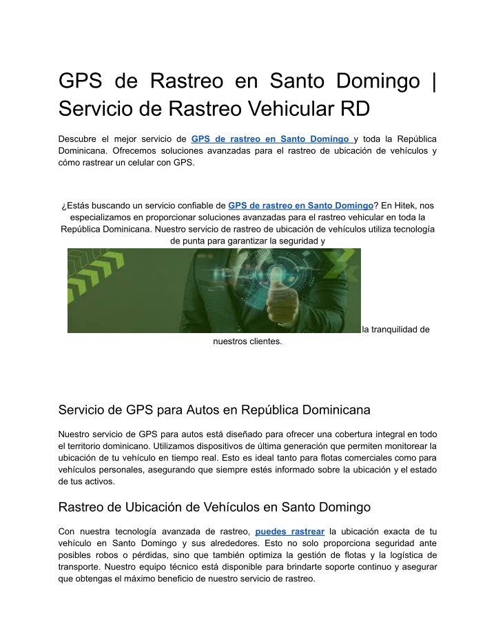 gps de rastreo en santo domingo servicio