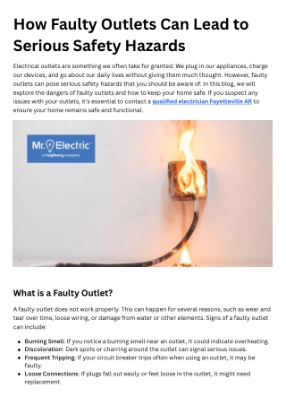 How Faulty Outlets Can Lead to Serious Safety Hazards