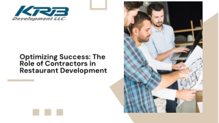 Optimizing Success The Role of Contractors in Restaurant Development