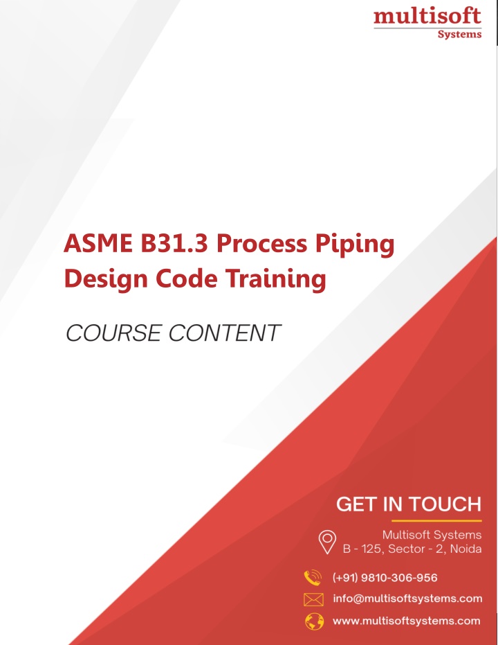 asme b31 3 process piping design code training