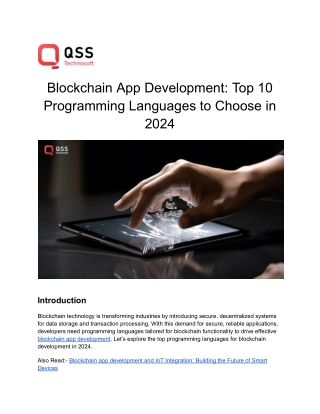 Blockchain App Development_ Top 10 Programming Languages to Choose in 2024