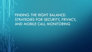 finding the right balance strategies for security