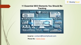 11 Essential SEO Elements You Should Be Tracking