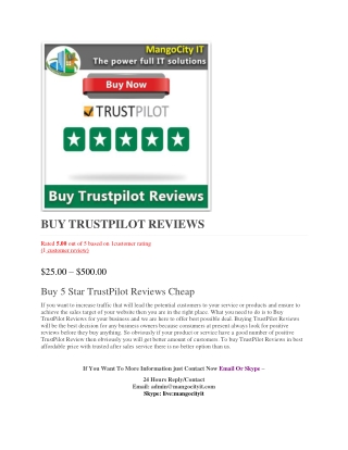 buy trustpilot reviews