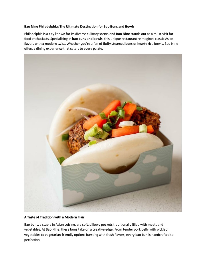 bao nine philadelphia the ultimate destination