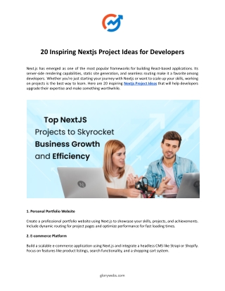 20 Inspiring Nextjs Project Ideas for Developers.docx