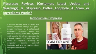 fitspresso warnings is fitspresso coffee loophole
