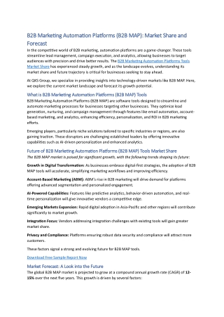 b2b marketing automation platforms b2b map market