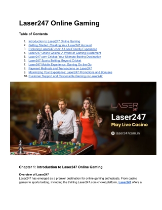Laser247 Online Gaming