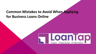 Common Mistakes to Avoid When Applying for Business Loans Online