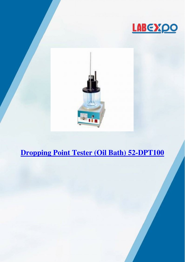 dropping point tester oil bath 52 dpt100