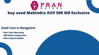 Trusted Used Cars Broker in Bangalore | Second Hand Mahindra XUV for Sale