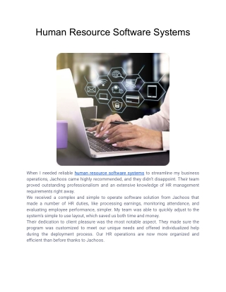 Human Resource Software Systems