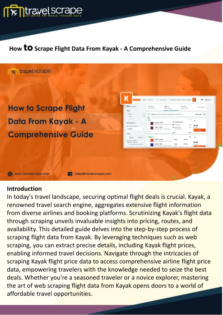 how to scrape flight data from kayak