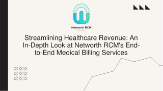 Networth RCM's End-  to-End Medical Billing Services