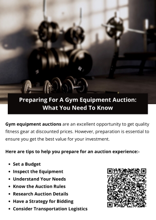 Preparing For A Gym Equipment Auction What You Need To Know
