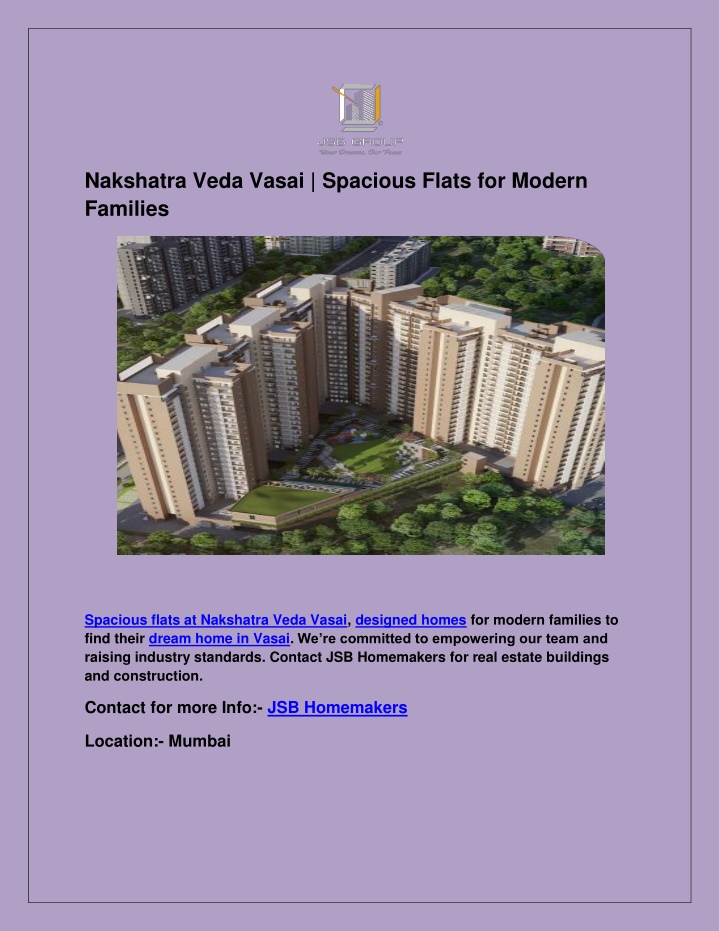 nakshatra veda vasai spacious flats for modern