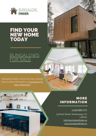 Top Bungalow Developments in Ontario with Bungalow Finder