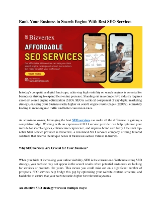 Bizvertex - SEO Services Company