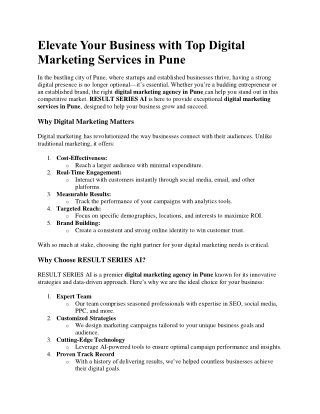 Elevate Your Business with Top Digital Marketing Services
