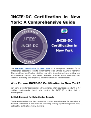 jncie dc certification in new york