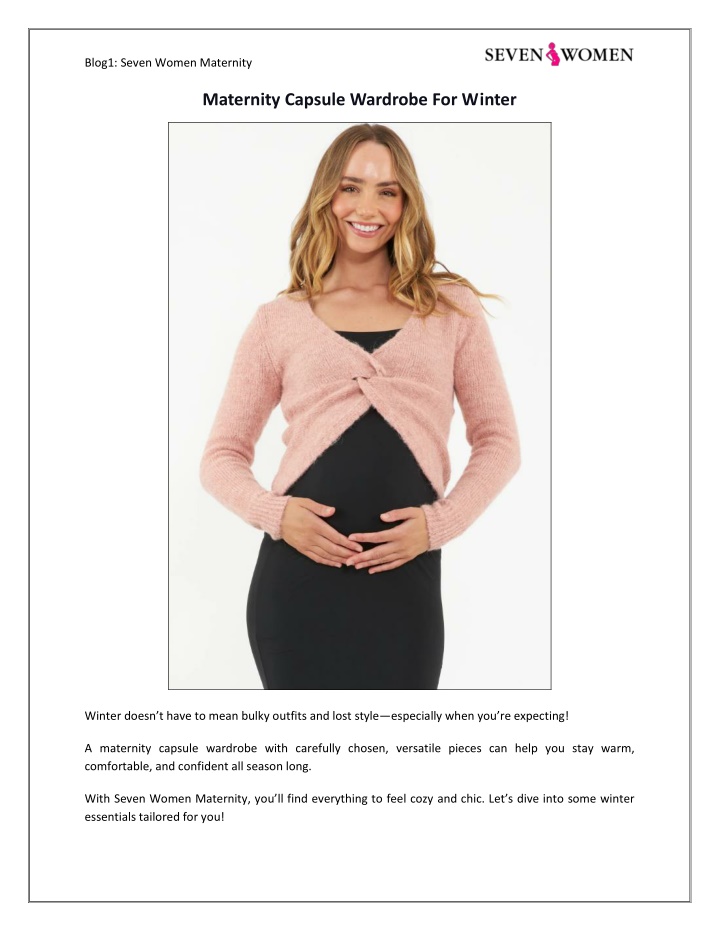 blog1 seven women maternity maternity capsule