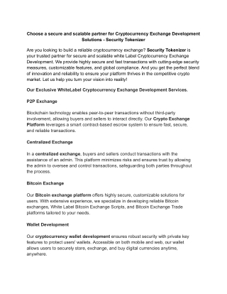 choose a secure and scalable partner