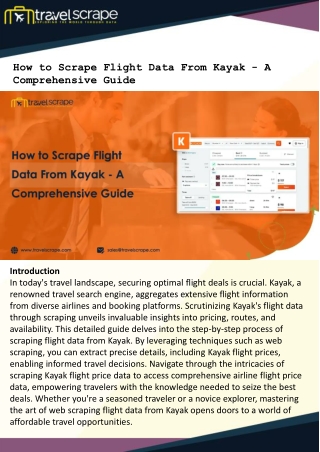 How to Scrape Flight Data From Kayak - A Comprehensive Guide