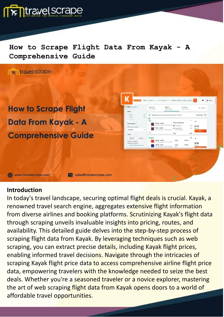 how to scrape flight data from kayak