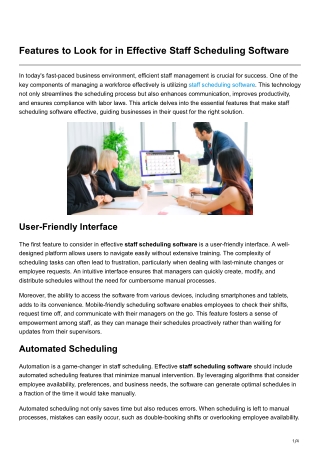features to look for in effective staff