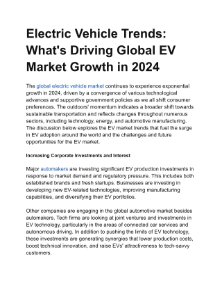 Electric Vehicle Trends_ What's Driving Global EV Market Growth in 2024