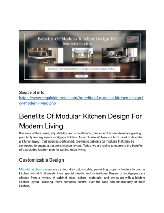 Benefits Of Modular Kitchen Design For Modern Living