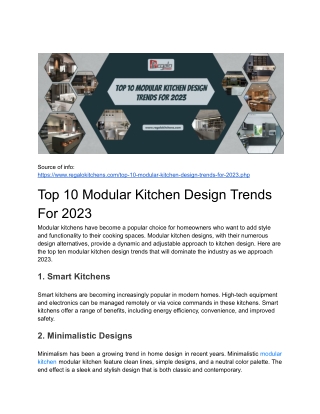 Top 10 Modular Kitchen Design Trends For 2023