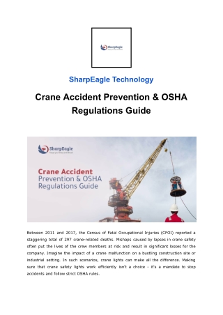 Crane Accident Prevention & OSHA Regulations Guide