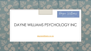 Therapy Cape Town | Daynewilliams.co.za