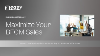 How to Leverage Shopify Subscription App for Maximum BFCM Sales