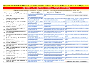 FULL BỘ TÀI LIỆU SOCIAL PROFILE ENTITY SEO (FILE GOOGLE SHEET) - VÕ VIỆT HOÀNG SEO