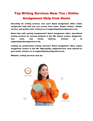 Top Writing Services Near You | Online Assignment Help from Home