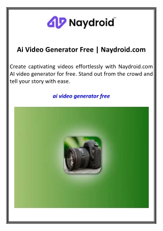 Ai Video Generator Free  Naydroid.com