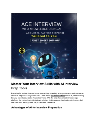 Master Your Interview Skills with AI Interview Prep Tools