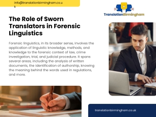 The Role of Sworn Translators in Forensic Linguistics